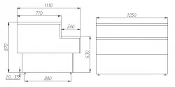 Прилавок торговый GC110 N 1,25-7 (П-1,25 Carboma GC110) (1006 ДУБ) – купить в RuOborudovanie.ru с доставкой до двери Купить прилавок торговый gc110 n 1,25-7 (п-1,25 carboma gc110) (1006 дуб) – цена от завода, доставка до двери | RuOborudovanie.ru