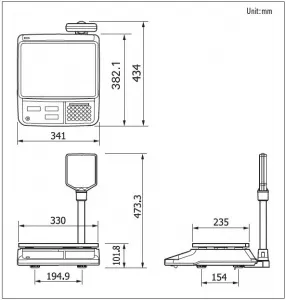 Весы торговые Cas PR-15B (LCD, II) (15кг, 2/5г) электронные – купить по цене завода