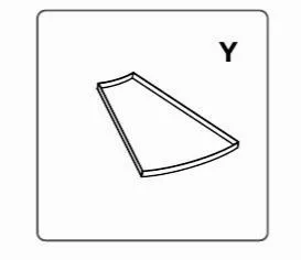 Гастроемкость "Y" 1/12 круга витрины для – купить по цене завода