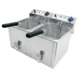 Фритюрница Beckers FR 8+8 на 16л, 6.6кВт, настольная, 400х520х350мм – купить в RuOborudovanie.ru с доставкой до двери Купить фритюрница beckers fr 8+8 на 16л, 6.6квт, настольная, 400х520х350мм – цена от завода, доставка до двери | RuOborudovanie.ru