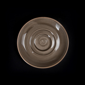 Блюдце 114 мм серо-коричневое Corone Natura