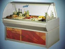 Витрина холодильная напольная для самообслуживания, для 4хGN 1/1+GN 1/3 Ubert DKT G41