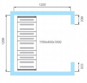 Стеллаж Polair Load.Me.Poly 18Al.4Pp40.11B базовая секция 4 уровня