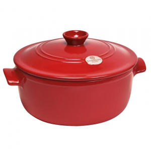 Кастрюля керамическая 4,0Л D26См, серия Flame, цвет гранат 454034